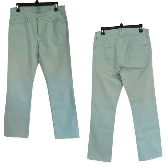 7 for All Mankind, Slimmy Slim Fit Pants, Mint Green, Seafoam - Picture 2 of 9
